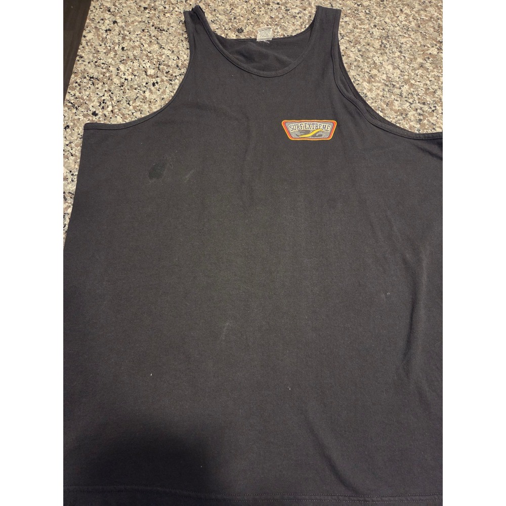 Third Coast Surf Extreme Black‎ Graphic Tank Top Mens XXL Flames Floral Cotton